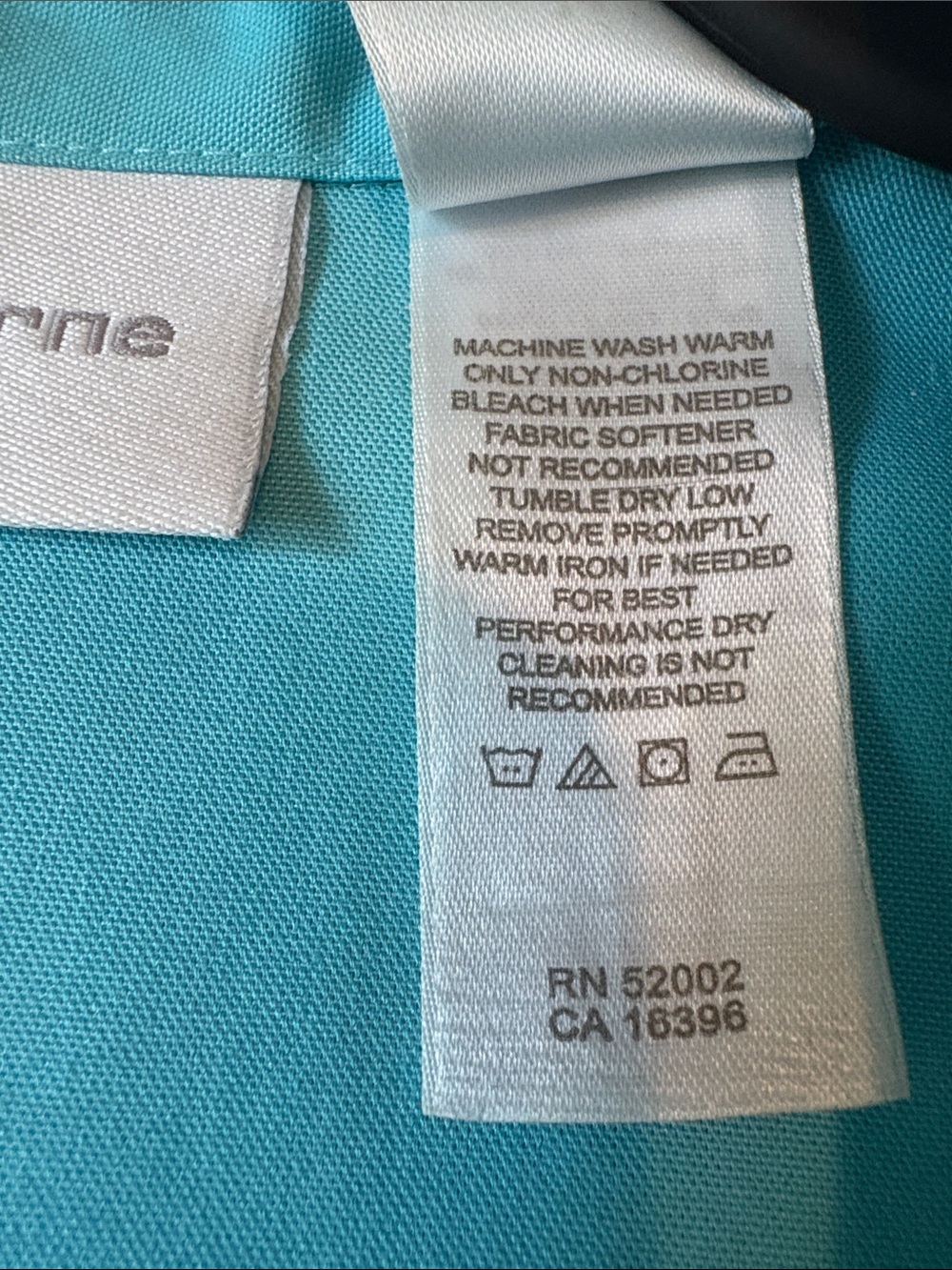 Liz Claiborne Sleeveless Collared Button-Down Blouse in Turquoise - Picture 4 of 8